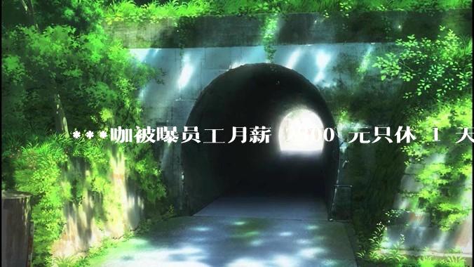 ***咖被曝员工月薪 2300 元只休 1 天，这样的薪资和工作条件是否合理？